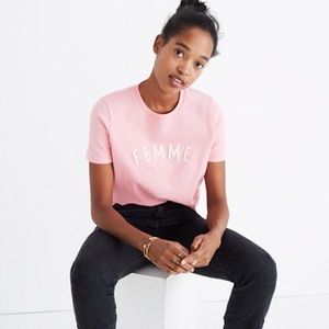 Pink Madewell Femme t-shirt